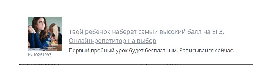 Реклама онлайн-школы в партнерской программе Directadvert TEST.LOCAL - 1